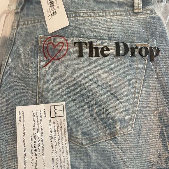 The Drop Women's Arin Distressed Denim Short New - Picture 5 of 5
